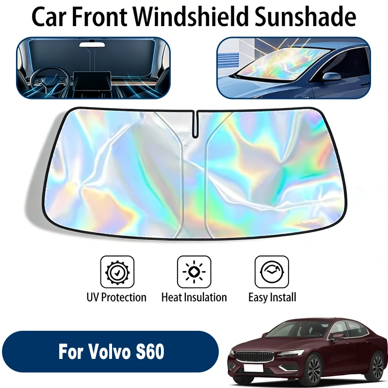 

Солнцезащитный экран для лобового стекла Volvo S60, складной, отражающий УФ-излучение, защитный чехол для переднего окна, аксессуары