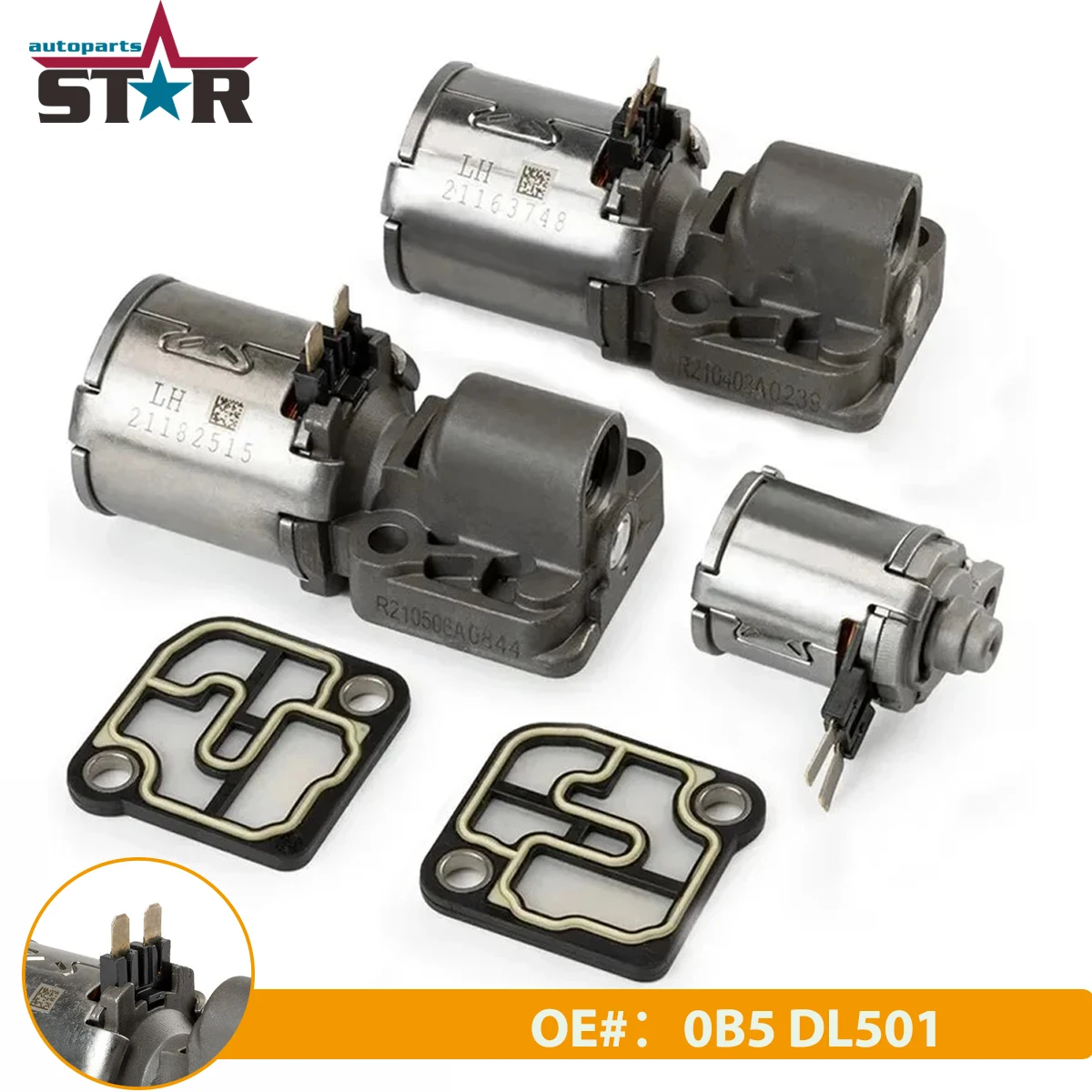 

0B5 DL501 Transmission Solenoids + Gasket For Audi A4 A5 A6 A7 Q5 2008-2011 Repair 7 Speed F/AWD 0B5 Gearbox Car Accessories