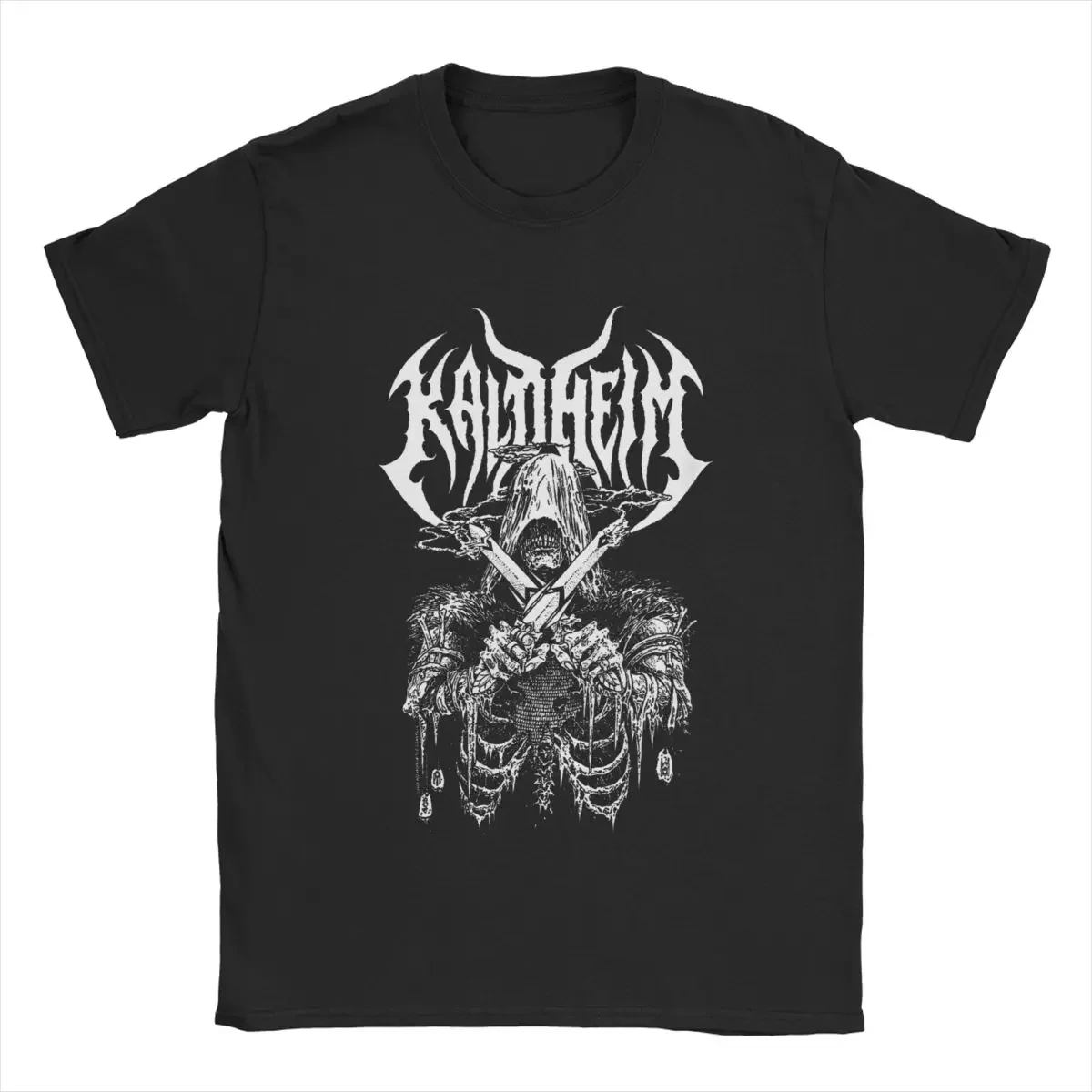 Short Sleeve Kaldheim Skeleton T Shirt Crewneck merch Plus Size Men's T-Shirts Magic Games Gathering MTG Crazy Cotton Tees tops