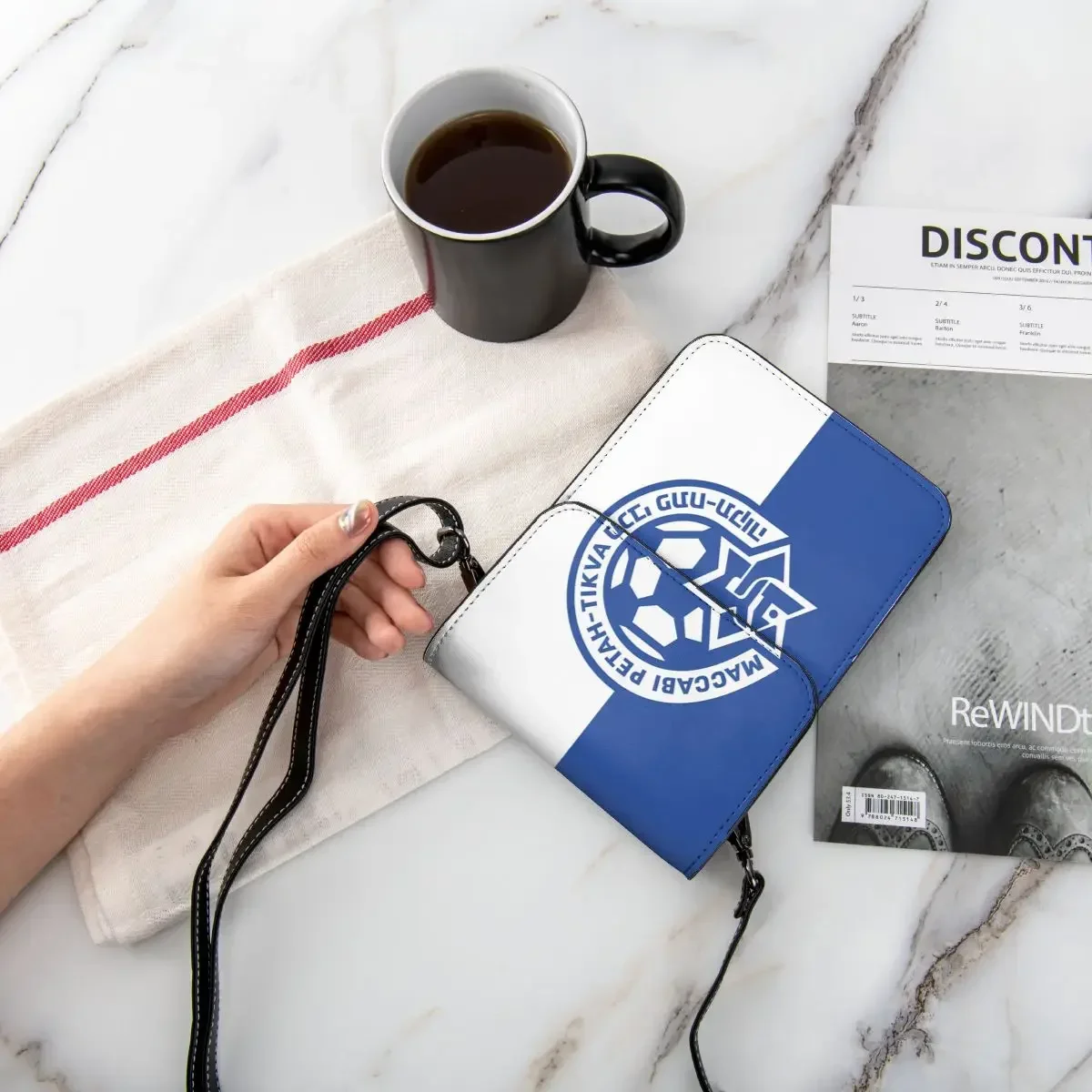 Maccabi Petah Tikva Crossbody Wallet حقيبة الهاتف الخليوي حقيبة الكتف محفظة الهاتف الخليوي حزام قابل للتعديل #6