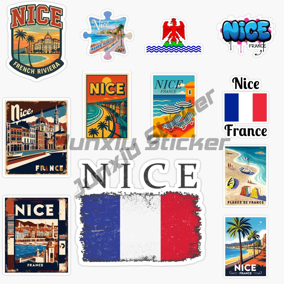 Nice  France Scenic Travel Vinyl Self-adhesive Car Sticker-Any Size Scratch-Proof Sunscreen