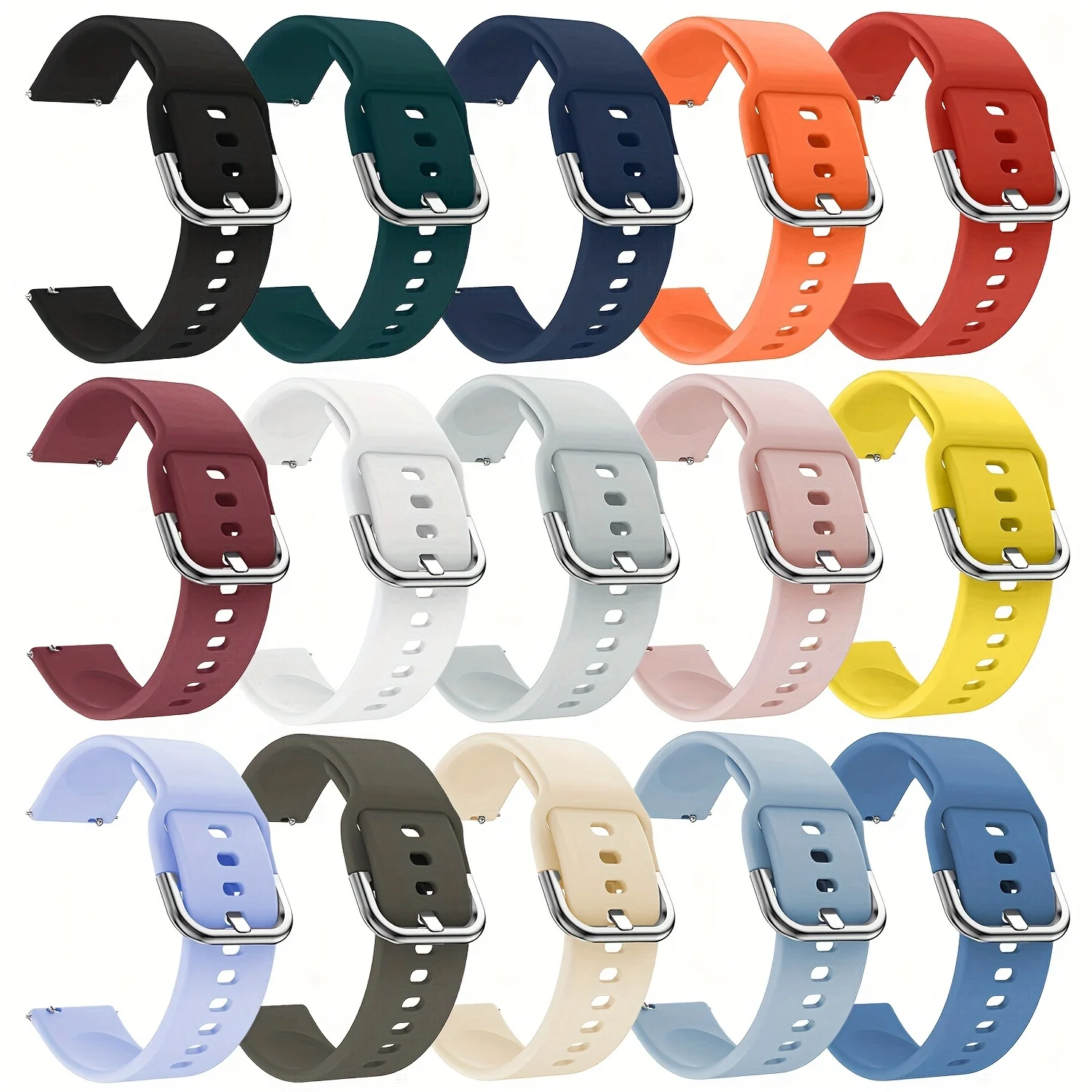 15 pcs/set 20mm 22mm 18mm Silicone Watch Bands For Samsung Galaxy Watch Active 2 Bands 40mm 44mm/Active 40mm