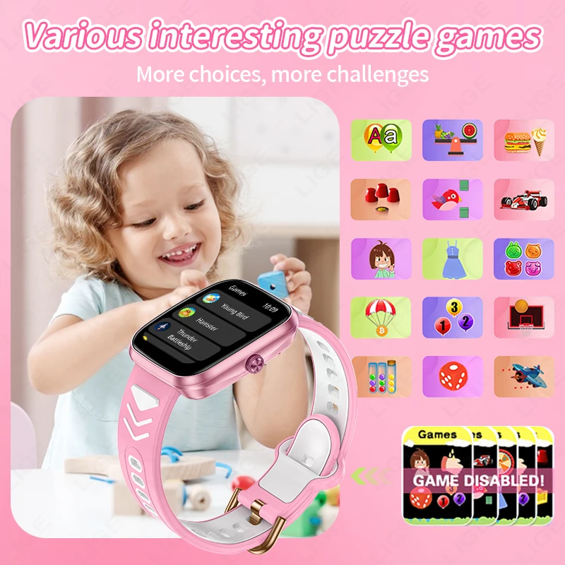 New Kids Smart Watch Games Children's Watch Health Monitoring Smartwatches Pedometer Tracker Smartwatch Student Electronic Clock