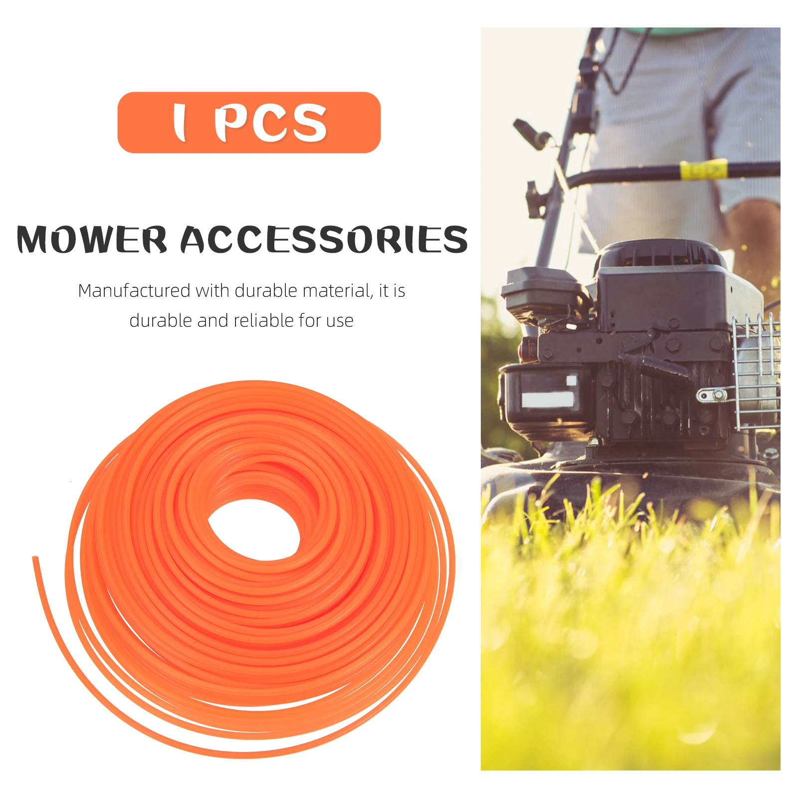 

Mowing Line Trimmer Accessories Lawnmower Parts Steel Wire Round Grass Weeds Cutting Durable Toughness Fits Any Lawn Mowers