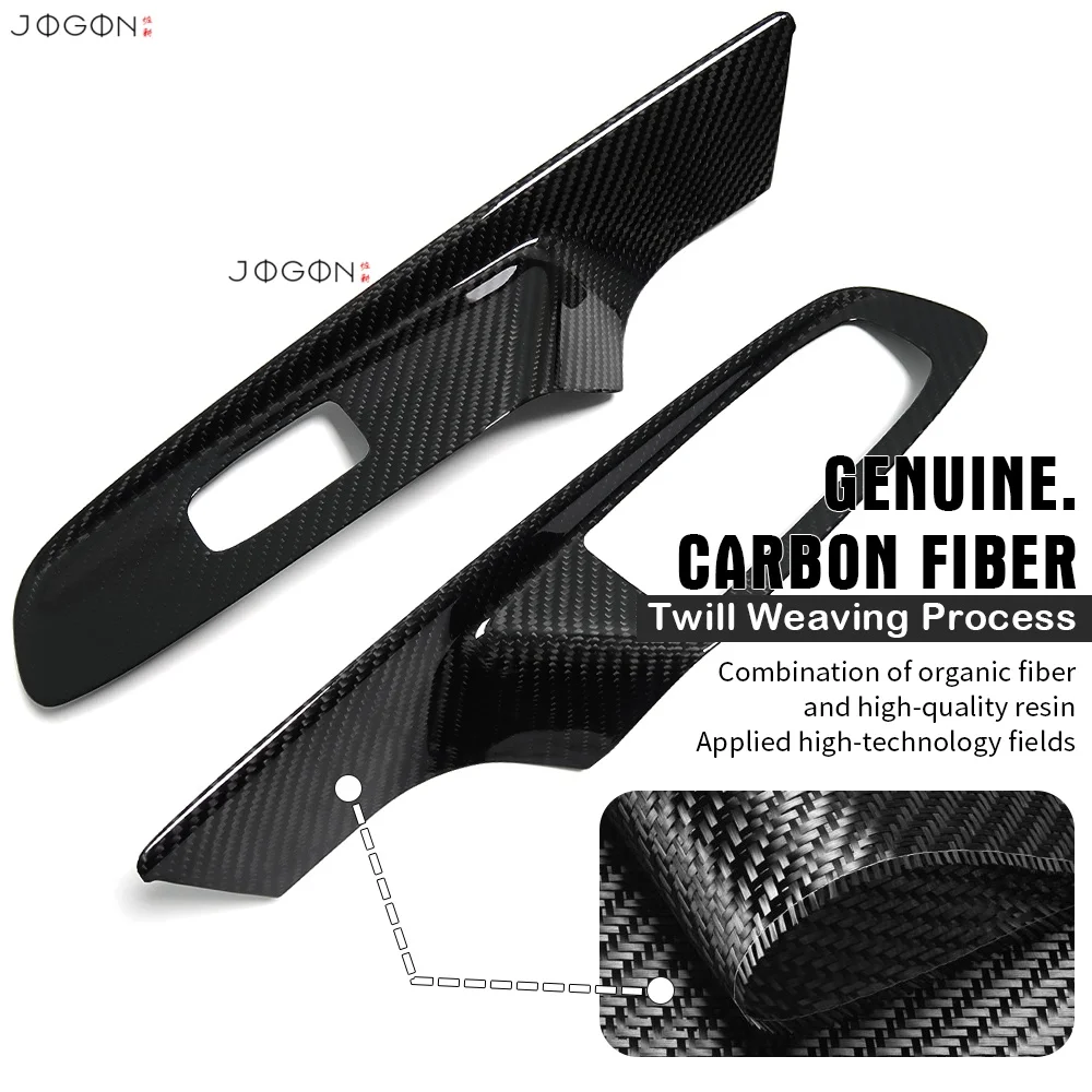 For Chevrolet Corvette C8 Stingray HTC ZR1 E-Ray Convertible Dry Carbon Fiber Car Inner Power Window Switch Cover Decorative