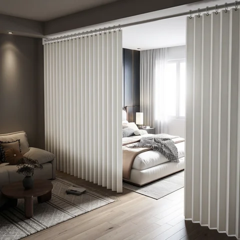 Bedroom Divider Curtain Living Room Bedroom Divider Curtain, Privacy Partition Panel for Closet, Doorway and Office Corner Space Decor