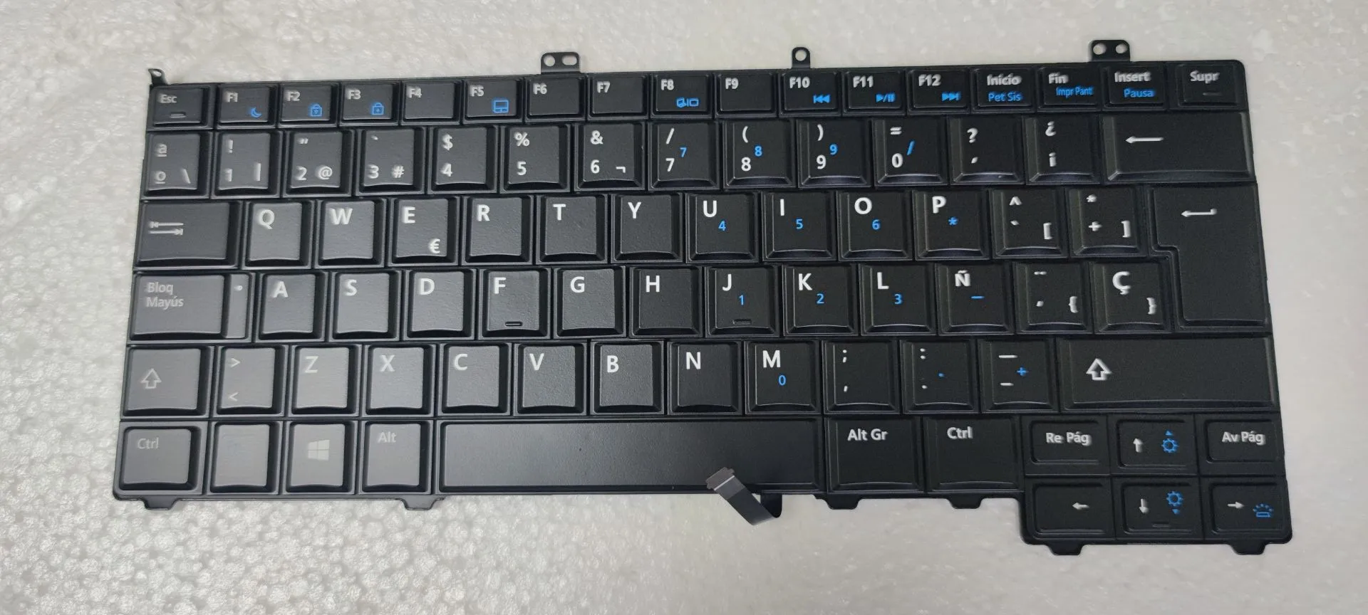 

Spanish keyboard for FOR Dell Latitude 12 7000 E7240 E7440 US backlit no point