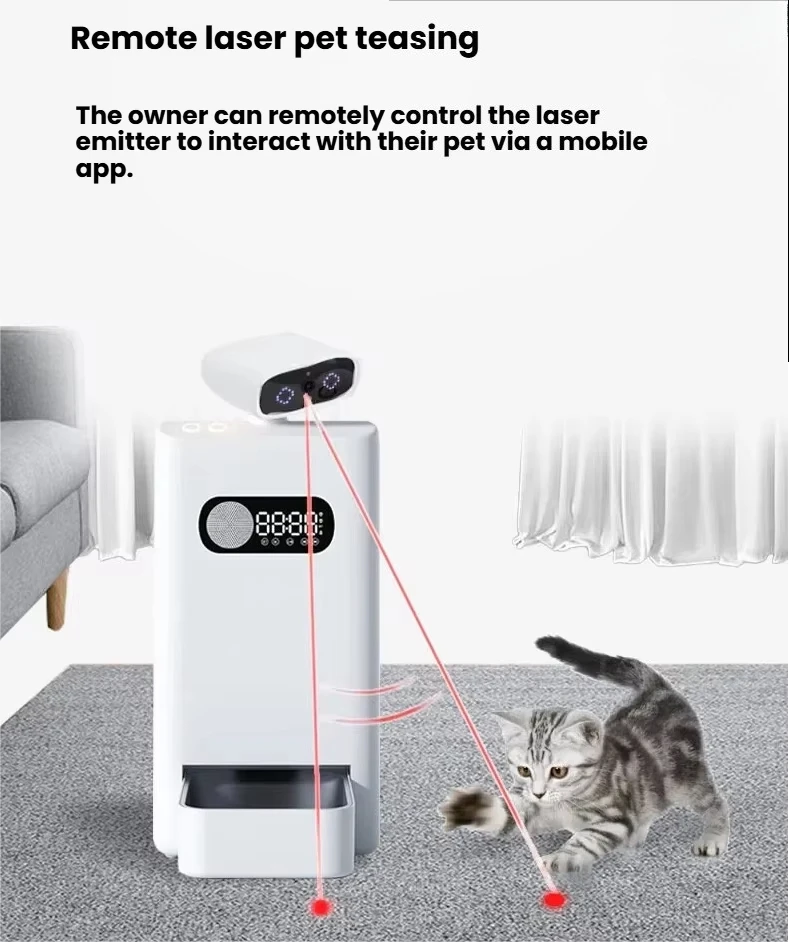 

Новая автоматическая кормушка для животных с удаленной визуализацией и управлением через приложение, большой объем