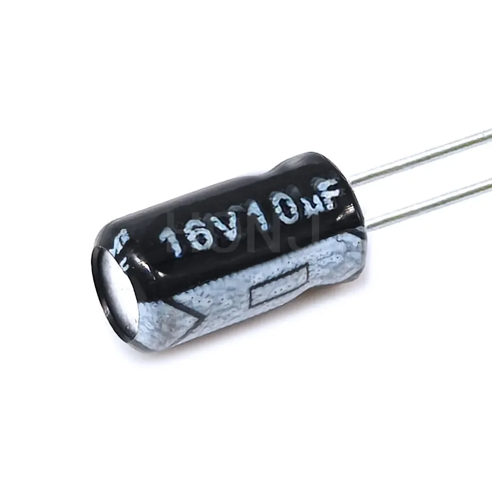 50 piezas ​ ​ 10uF 16V 10MFD 16Volt 4*7mm Condensador electrolítico de aluminio Radial 10mf16v 10uf16v 16v10mf 16v10uf ±20% ​ ​