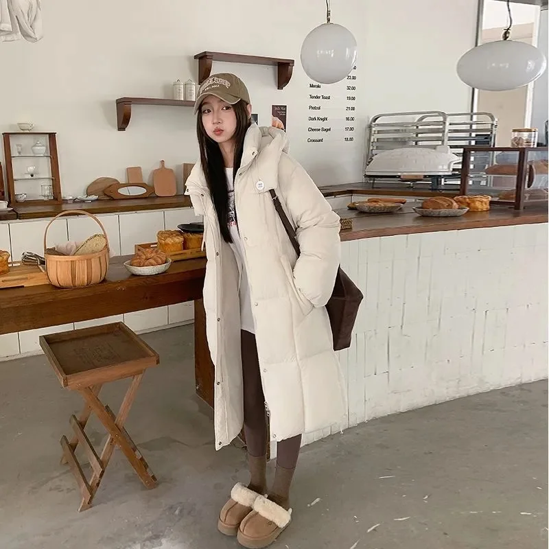 

Women's Jacket Long over Knee Thiened Down Cotton Jaet Bread Loose Fit Winter New Sle Korean Version Coat Outerwear