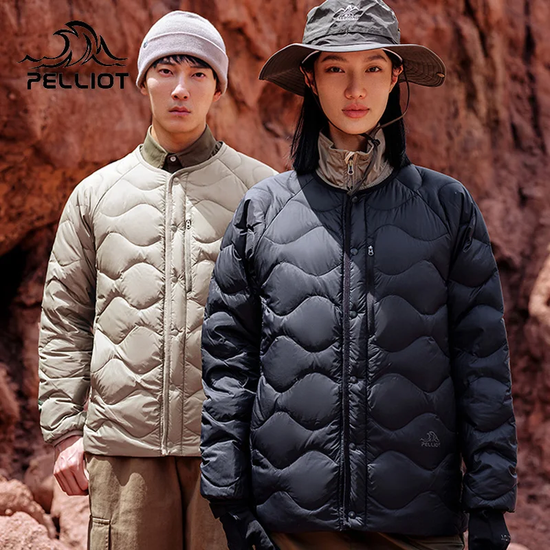 

Pelliot 2023 Men Jackets waterproof windbreakers Whitegoose down Jackets Down Parkas Casual Portable winter Coat women jacket