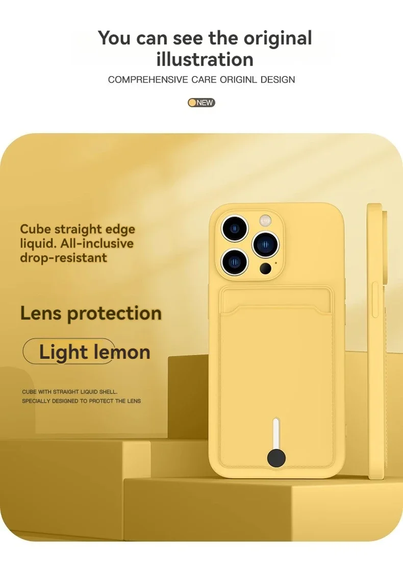 mobile phone case card slot for iphone 16 15 14 13 12 11 pro max mini plus silicone soft tpu Credit card bag cover case