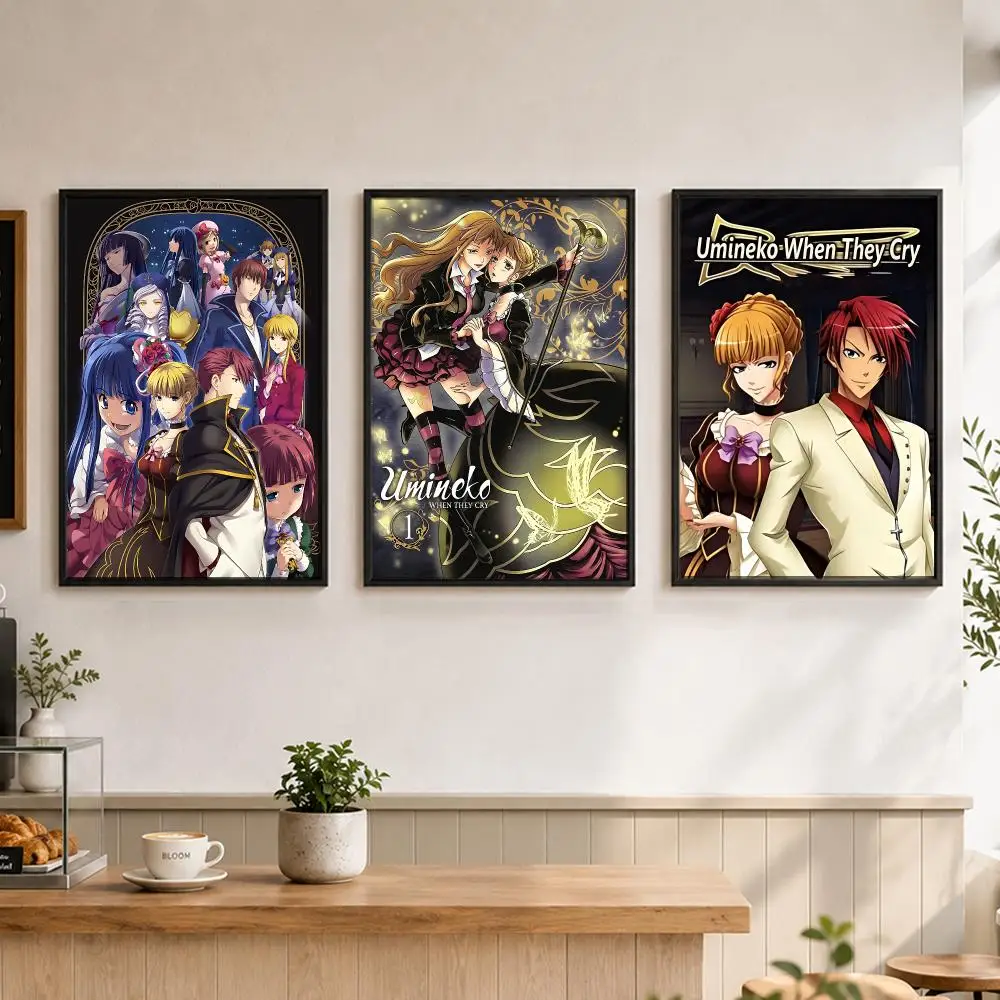 anime Umineko When They Cry Poster Poster Large Unframed Wall Art Modern Minimalist Decor Print for Living Room Home