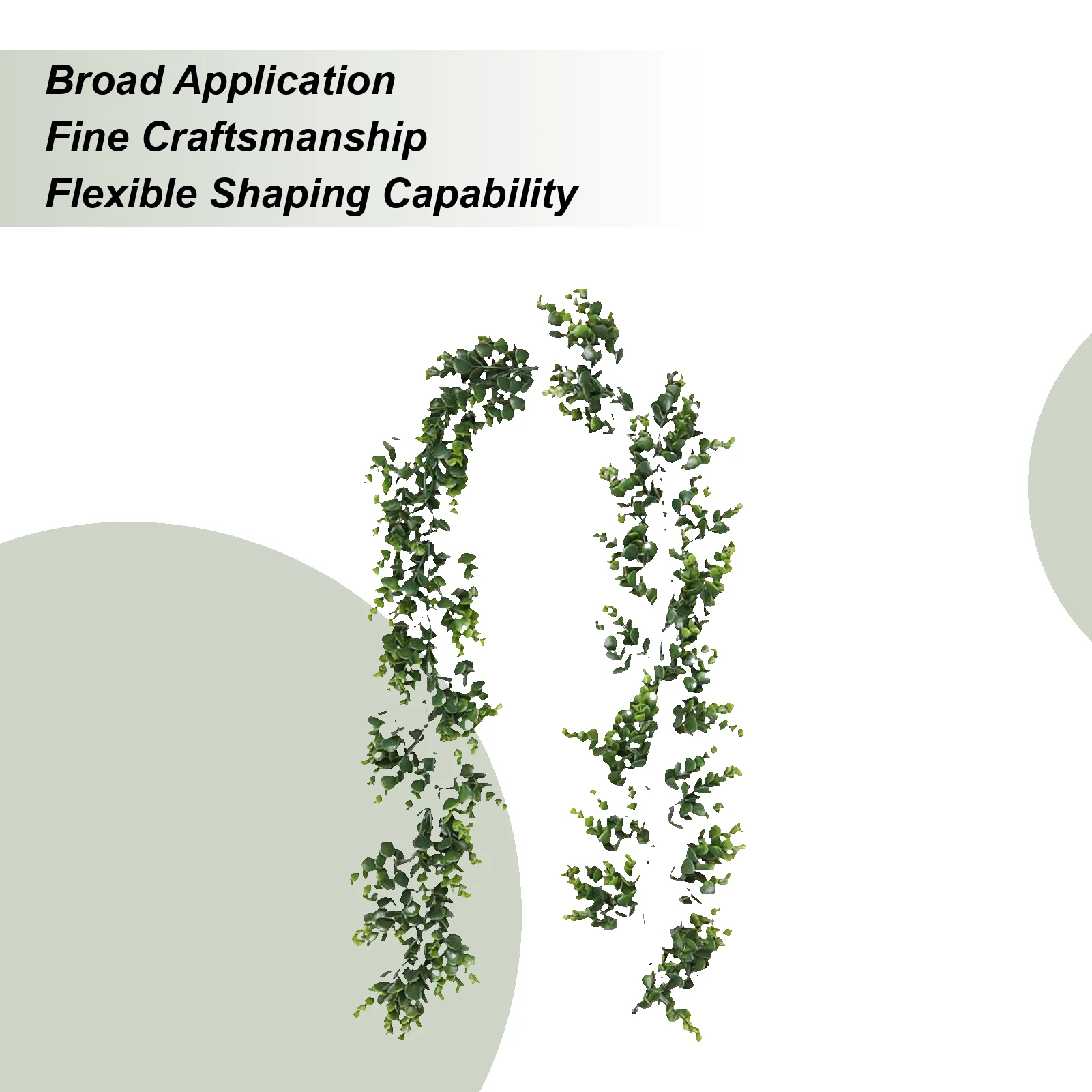 

Green Christmas Garland 5.9 Ft Faux Leaves Decoration Flexible Christmas Garland Outdoor For Door Fireplace Window Home Kitchen