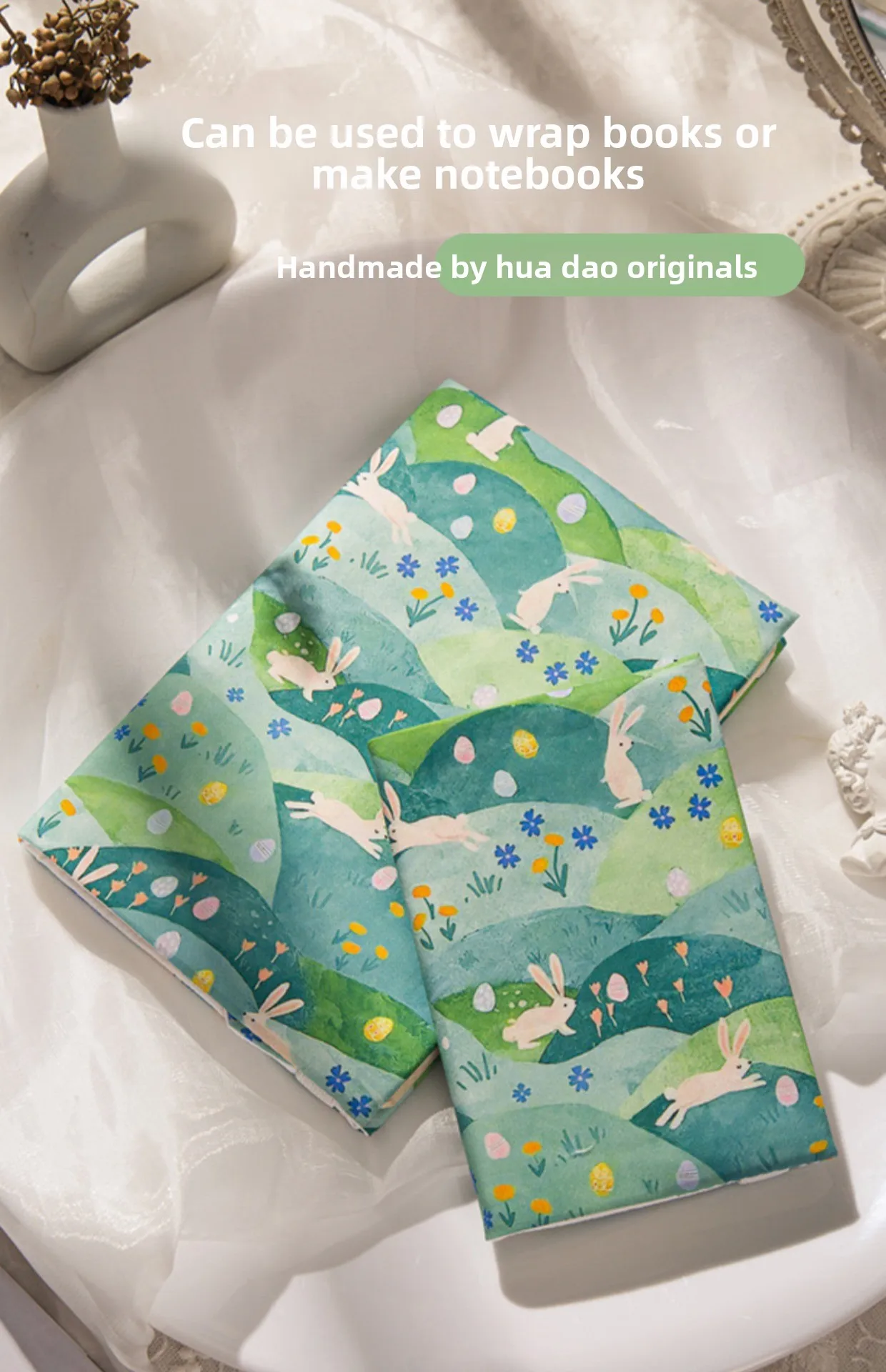 Fromthenon A5A6 Cloth Fabric Book Cover Multi-Style Cute Animal Flower Vintage Notebook Sleeve Reusable Book Protector