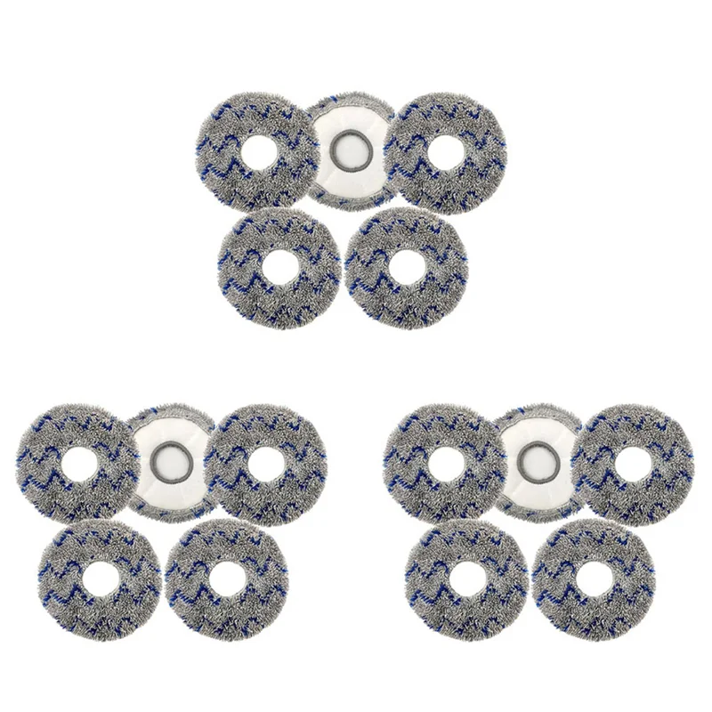 A83X-15X Replacement Washable Mop Cloths For Ecovacs T10 TURBO / Deebot X1 / OMNI / X1 TURBO Vacuum Cleaner Cleaning Rags