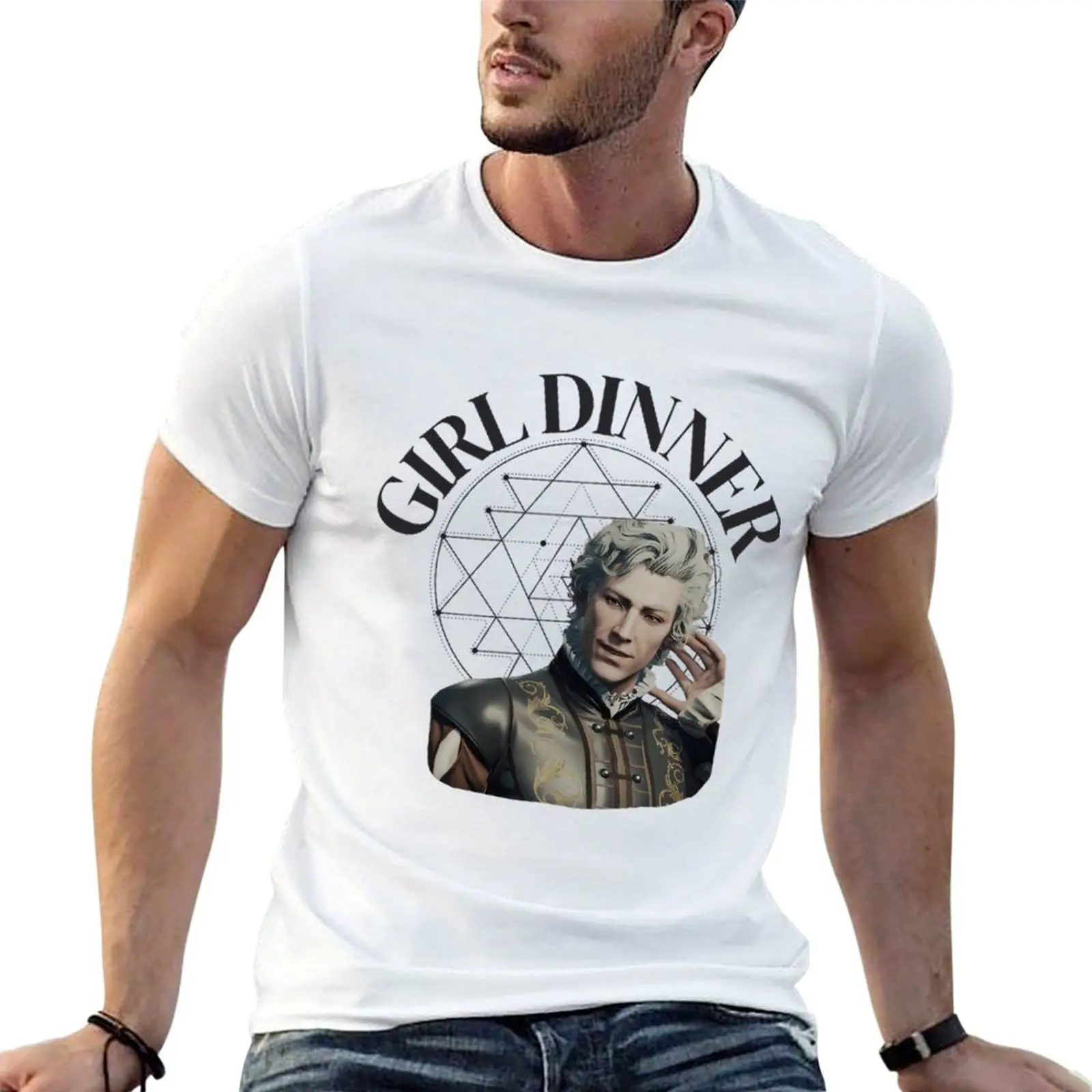 

BG3 Dinner - t shirt T-Shirt funny Girl dark t shirts Classic Meme Astarion humor man graphic