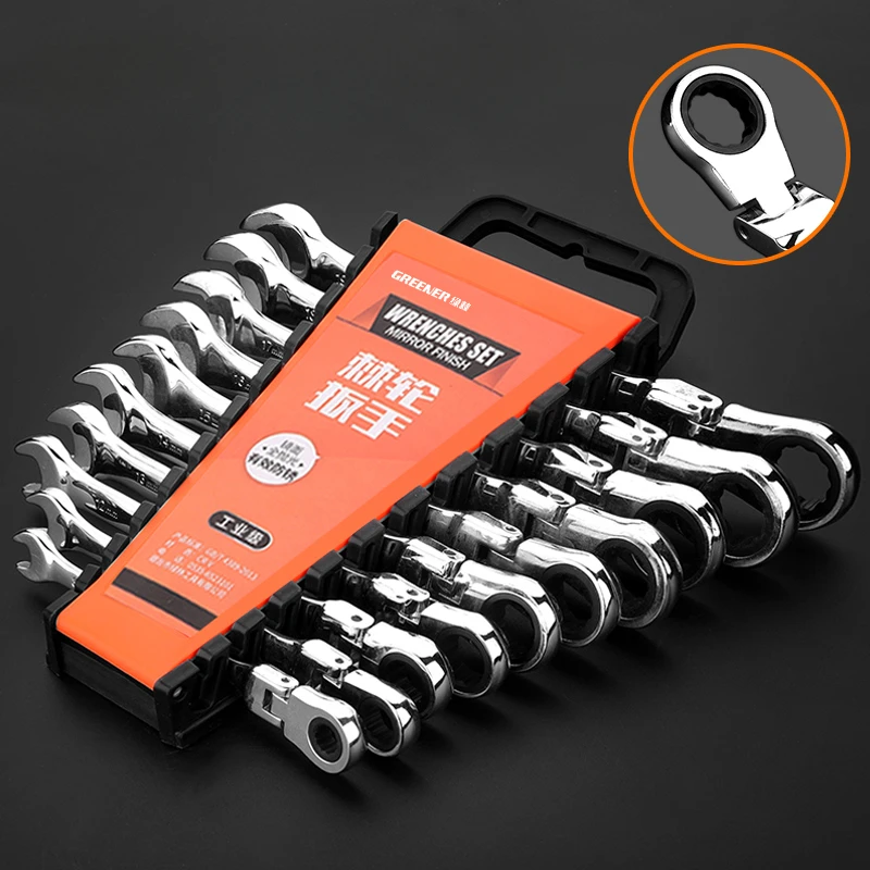 

Combination Ratchet Wrench Set Multi-purpose Socket Wrench Chromium Vanadium Steel Professional Garage Tool Hardware Hand Tools