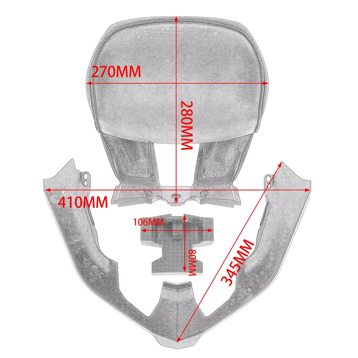 الدراجات النارية ل XMAX300 XMAX125 مسند الظهر الخلفي بيلايون مقعد الركاب قوس لياماها X-MAX XMAX 2025 2017 125 300 اكسسوارات #4