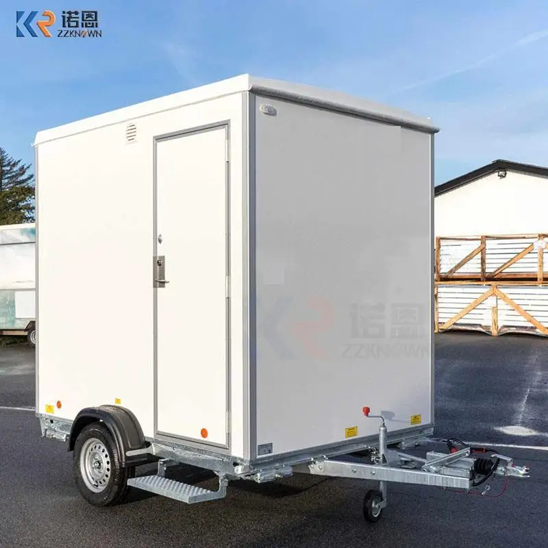 1 Station Portable Toilet And Shower Room Outdoor Camping Mobile Toilet Trailer Luxury Portable Restroom Trailer