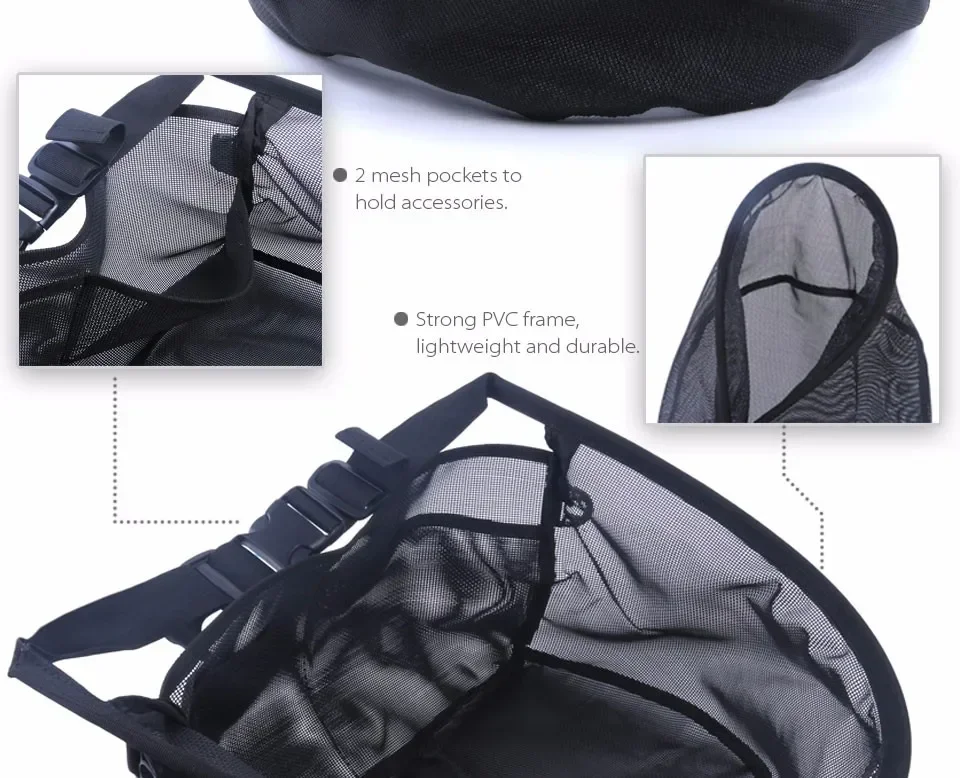 Maximumcatch FLSB/STBM Nylon Mesh Fly Fishing Stripping Basket with Flexible Rigid PVC Frame Quick-Dry Fly Fishing Bag