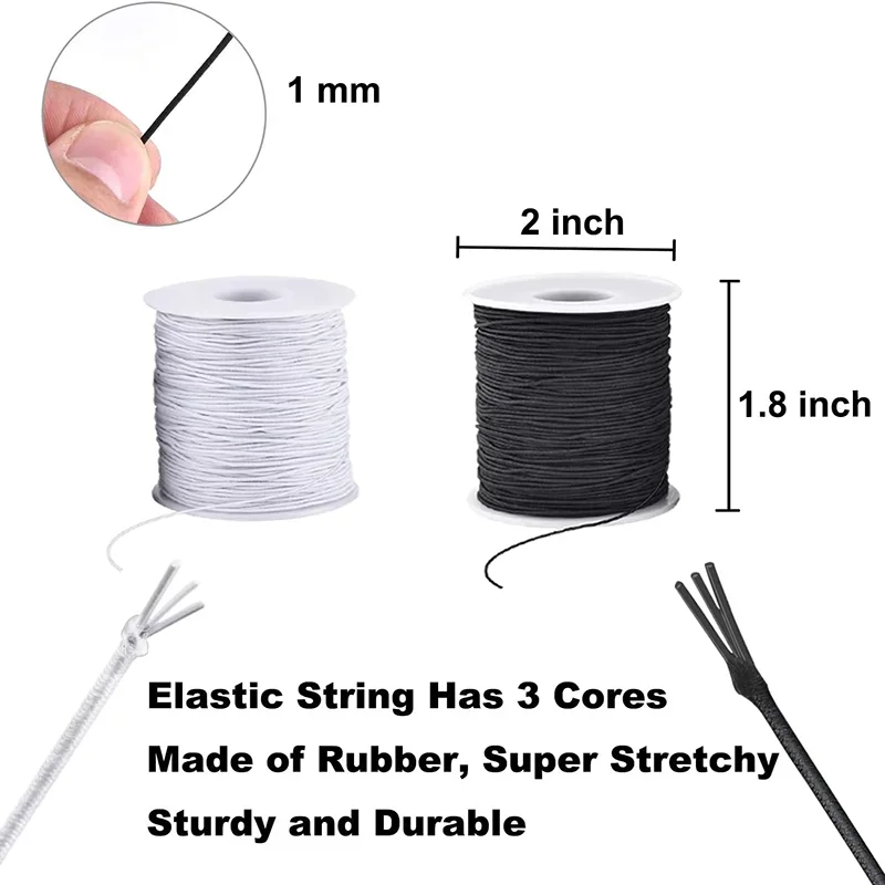 Elastic Cord 1mm Stretchy String for Bracelets