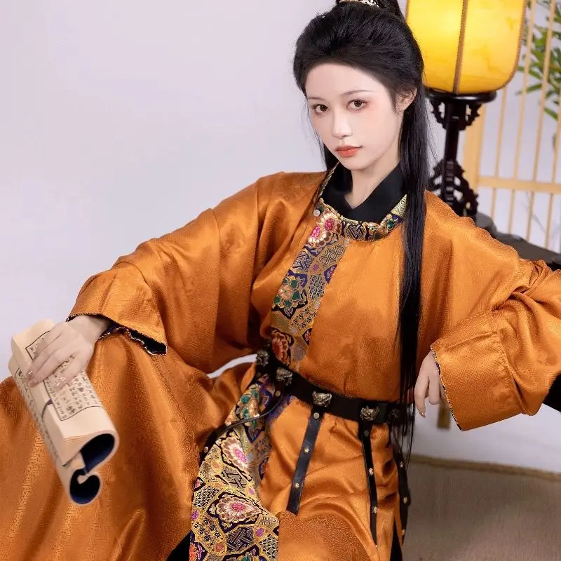 

Китайское платье Hanfu для женщин и мужчин, Хэллоуин, китайский Archer, костюм для косплея для пар, древний Hanfu, желтое платье, размеры XL