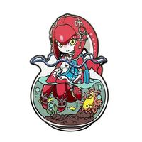 Legend of Zelda Mifa Metal Flash Badge Game Collection Book Packaging Decorative Brooch