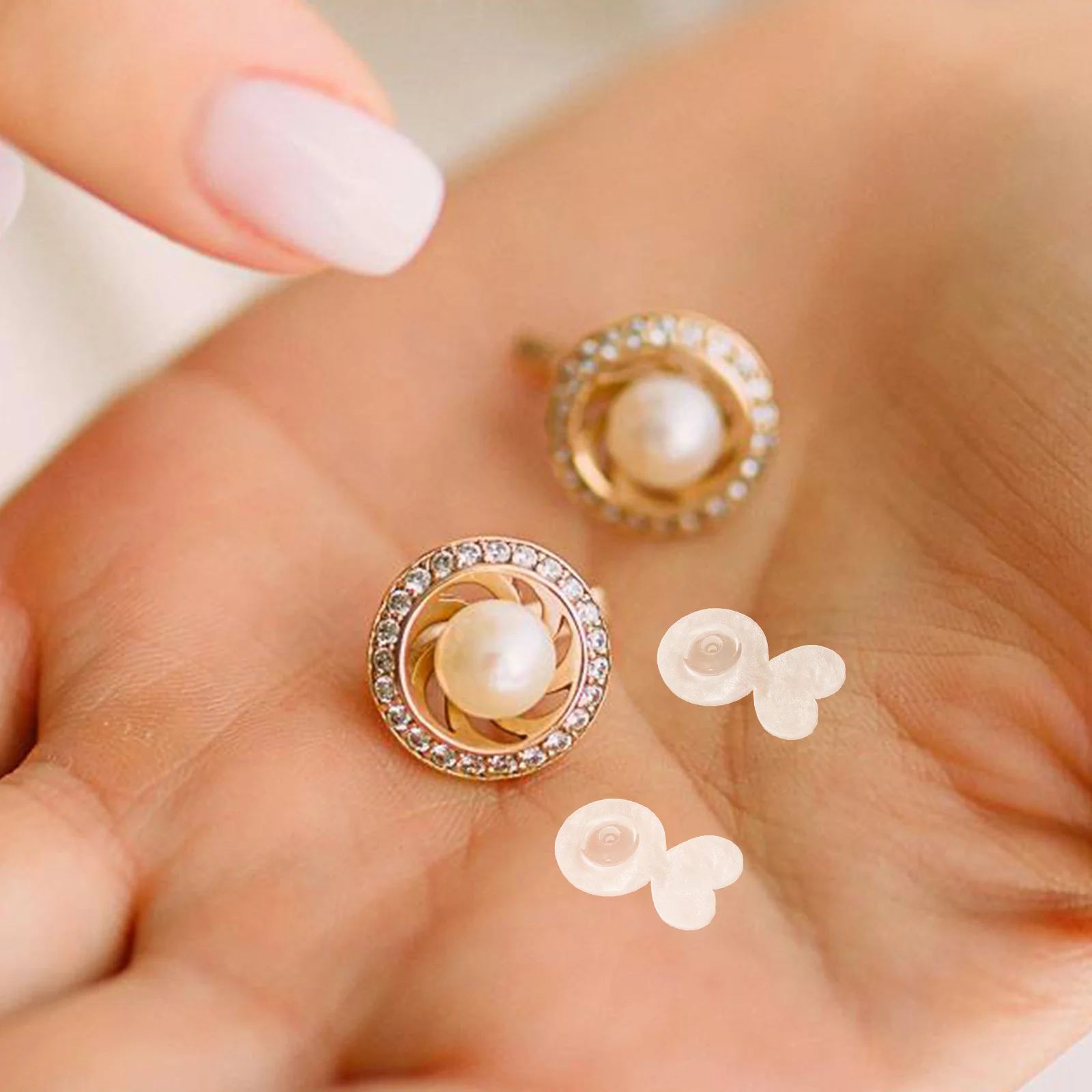 

20Pcs Silicone Earring Pin Backs Soft Secure Locking Earring Plugs for Stud Earrings Jewelry Accessories Earrings Accessories