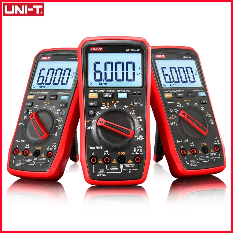 UNI T UT15B/17B/18B ماكس المهنية الرقمية المتعدد تستر الجهد متر مكثف تستر صحيح RMS الكهربائية متعددة متر