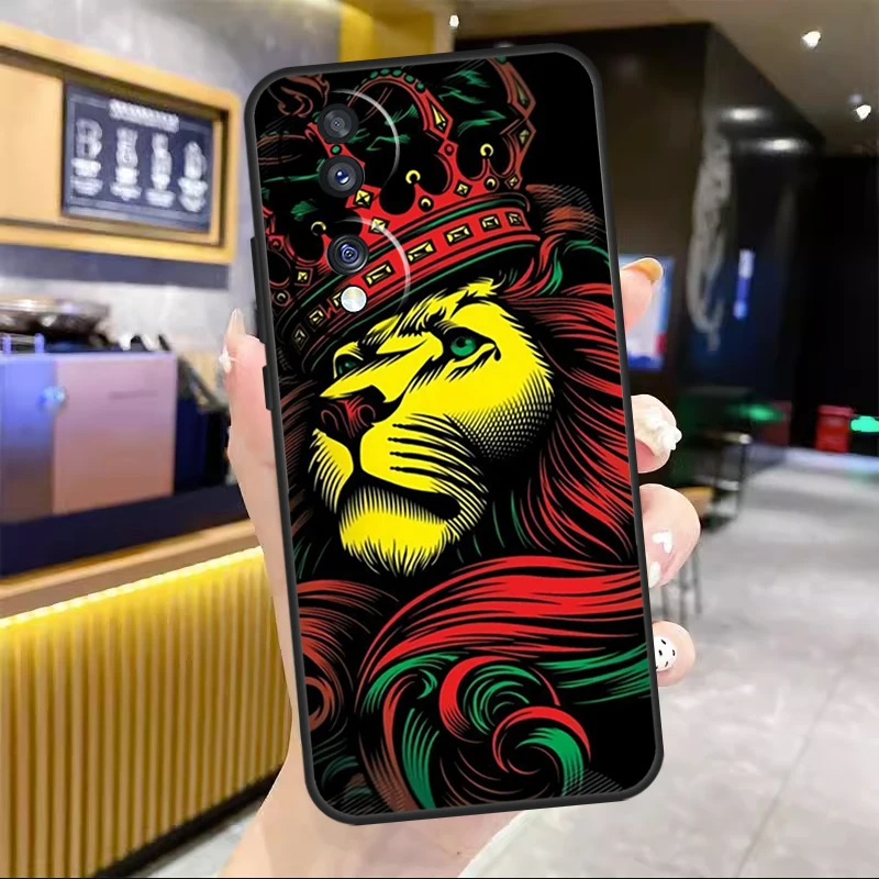حافظة الأسد الراستافاري لهاتف Honor Magic 7 Lite 5 6 Pro لهاتف Honor 200 400 50 70 90 X9 X8a X8b X9a X9b X9c