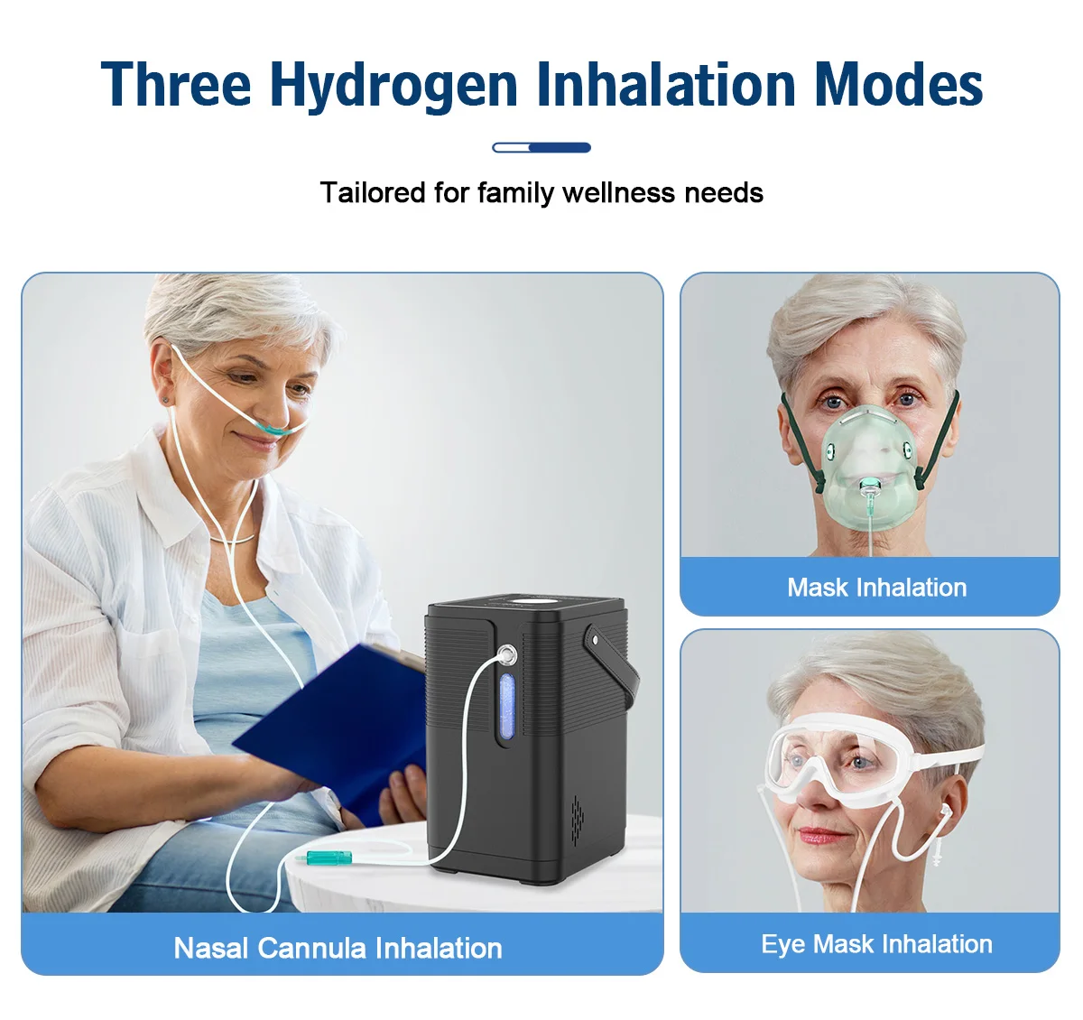 Suyzeko Hochreiner 200ml/min Wasserstoffgenerator Tragbares H2-Inhalationsgerät für Zuhause Wellness Wasserstoff-Lifestyle-Ausrüstung – Detail 8