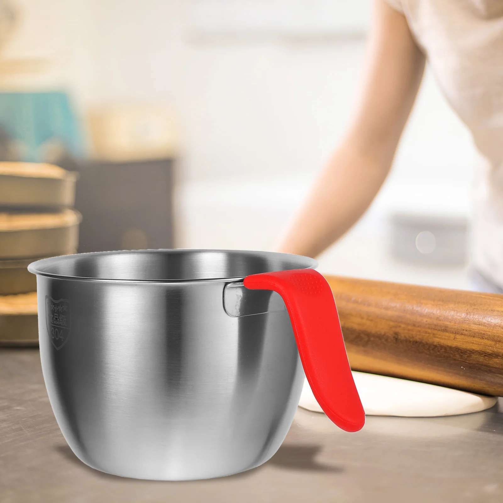 

Stainless Steel Egg Beating Pan Food Container Egg Mixing Pan Kitchen Salad Holder Reusable Storage Holder Mixing Household