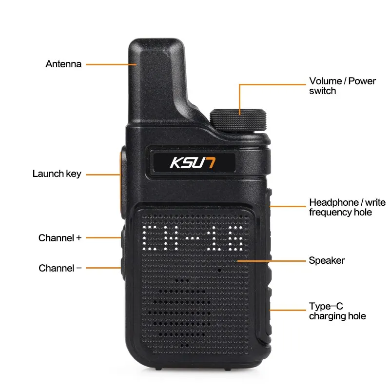 KSUT PMR446 Walkie Talkie 2 Pieces Mini Size Portable Handheld Radio Wireless Set Two Way Radio Station Comunicador Transceiver