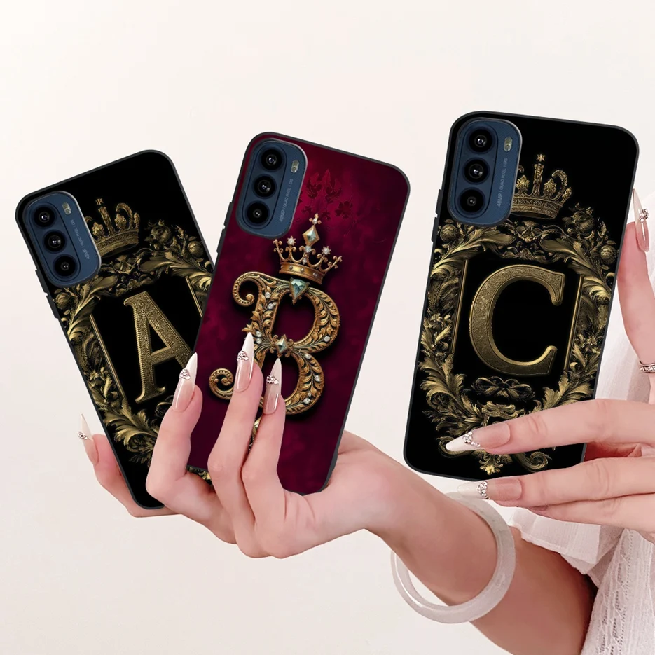 Funda de silicona suave para Motorola Moto G41 XT2167-2, funda de lujo con letras de corona, 6,4 pulgadas, para Moto G41 MotoG41