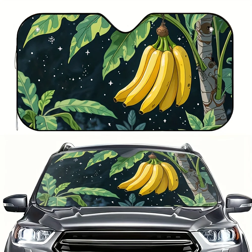

1pc Vivid Bananas Car Sun Visor Premium Sun Protection For Carpooling Fashionable Vehicle Accessory Universally Made Sunshade, V