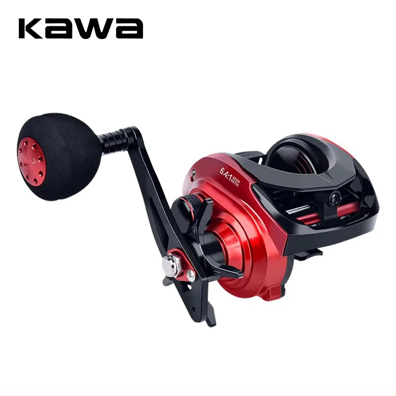 

Kawa New Fishing Reel Slow Jigging Reel Aluminum Spool Wheel Max Drag 15kg 8+1Bearings Ratio 6.4:1 Weight 251g