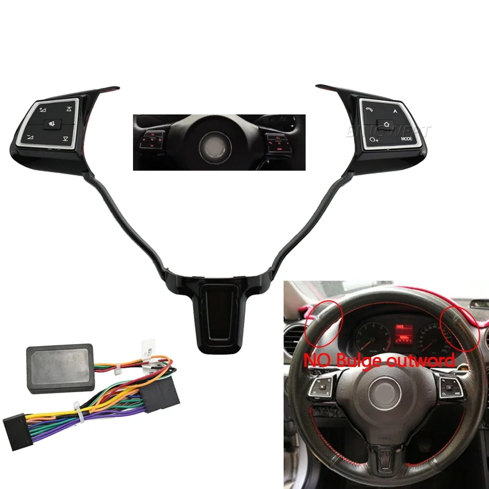 Car Steering Wheel Remote Wireless Control Button For Volkswagen Jetta Golf Polo Passat Multi-function Controller Switch hubs