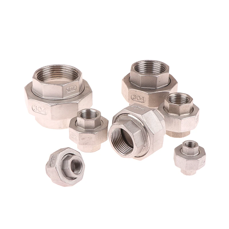 

Stainless Steel Piping Union Female Thread Joint Tube Connector Pipe Fitting Pipes