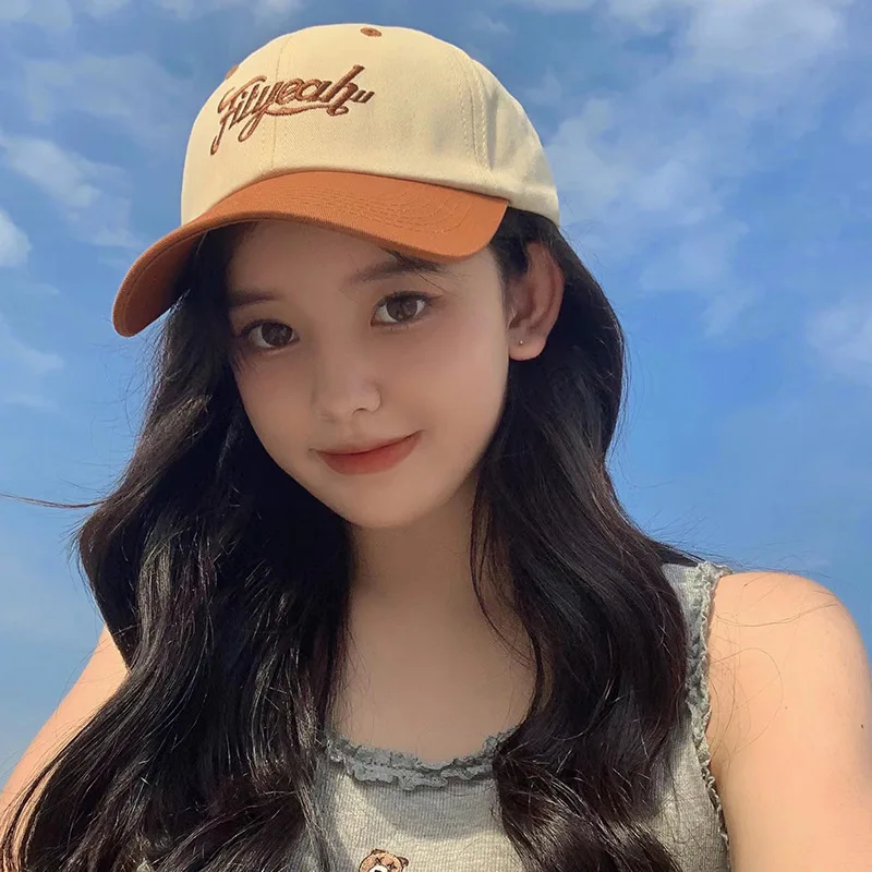 Hat Female Korean Version New Trendy Baseball Cap Small Fresh and Fashionable Contrasting Color Cap Couple Versatile Sports Hat