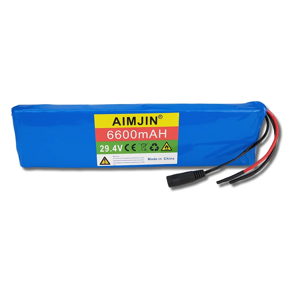 7s2p 29.4V 6600mAh rechargeable battery 18650 lithium-ion battery pack can be used for bicycles, scooters, lithium-ion battery
