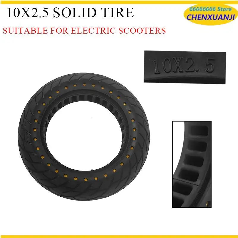 

10 Inch Solid Tire For Xiaomi M365 Pro Pro2 1S Electric Scooter 10x2.125 Durable Rubber Tubeless Shock Absorber Damping Wheel