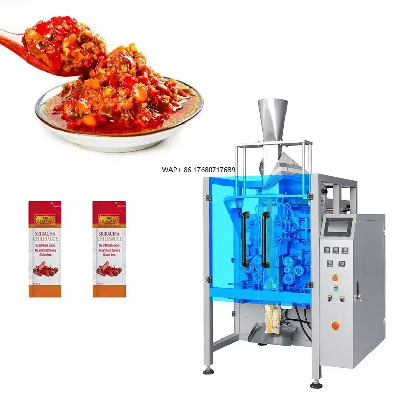 Automatic Vertical High Productivity Multifunctional Peanut Chili Groundnut 1Kg Bags Small Scale Chilli Meat Paste