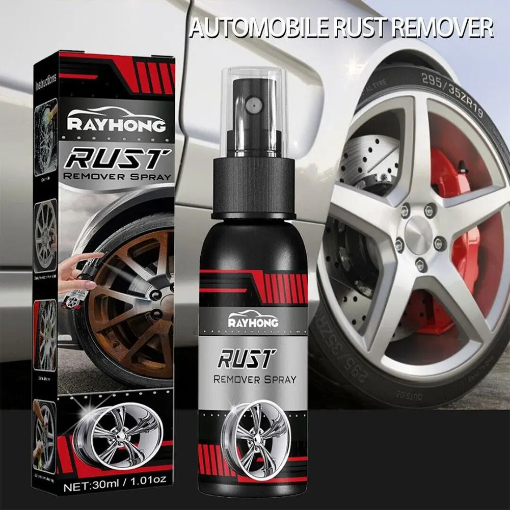 30ml Car Rust Remover Spray Metal Surface Paint Car Maintenance Powder Cleaning Super Rust Remover Multi-Purpose