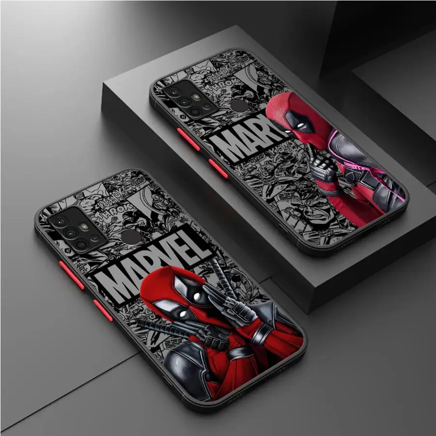 M-marvel Super Hero Deadpool phone case for Samsung Galaxy A52 A32 A21s A16 A13 A55 A54 A12 A15 Los casos matte frosted fundas