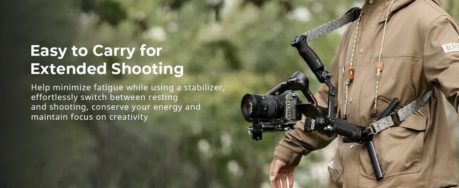 SmallRig RS3 RS4 Gewichtsreduzierender Schultergurt für Sling-Griff für DJI Gimbal Gürtel für DJI RS 4 / RS 3 Pro / RS4 Pro / RS 4 Mini – Detail 3
