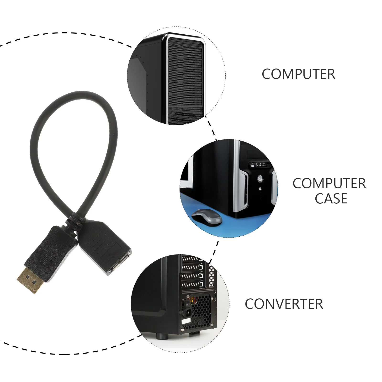 

Displayport Extension Cable 4K High Speed Male To Female Cord 1.2 Protocol Gold Plated Oxygen-Free Copper Cable For Monitor