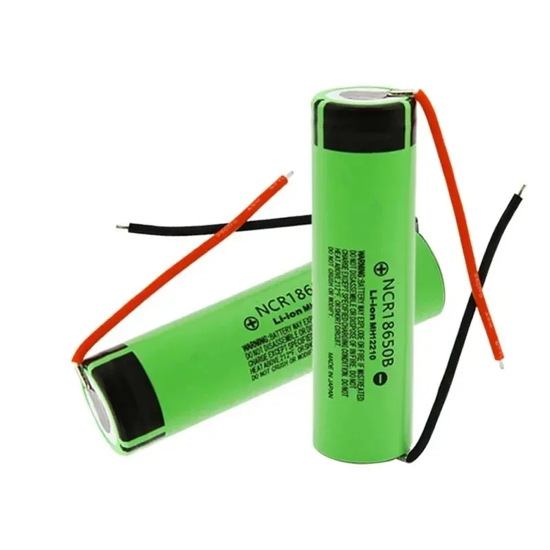 100% Original 18650 Lithium Battery 3400mAh NCR18650B 3.7V for DIY Flashlights and Wires 1-10 Pieces