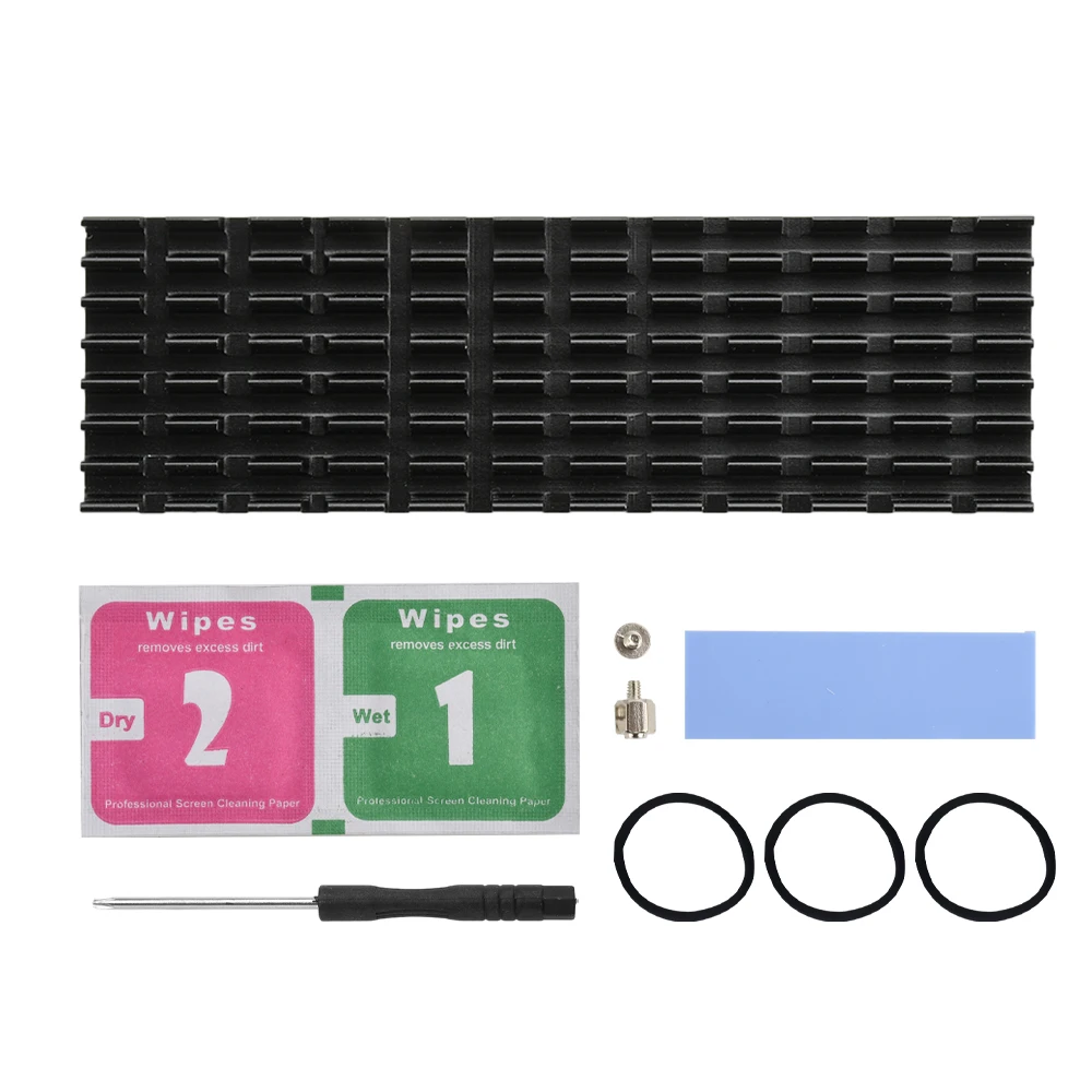 M.2 SSD Heatsink 3/6mm Aluminum Cooler - Slotted Cooling Kit for PCIe NVMe/NGFF 2280 SSD, PC/PS5/Gaming PC Heat Dissipation