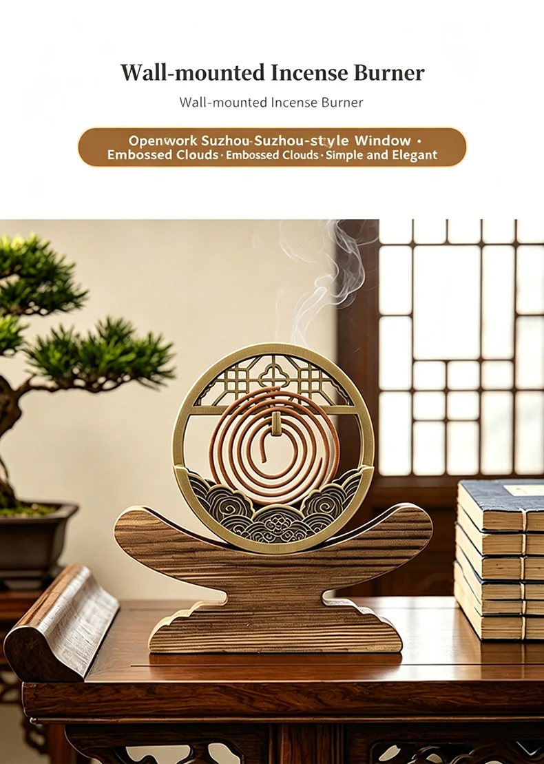 Retro-Räucherstäbchenhalter aus Metall, Spiral-Räuchergefäß, Mücken-Räucherstäbchenablage, Aromatherapie-Räuchergefäß, Heimdekoration – Detail 1